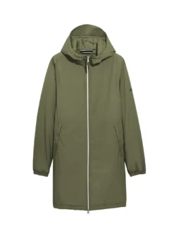 Parka Rainpack™ Warm 90 matelassée : coupe-vent mixte long imperméable MTD™ et pliable - Kaki