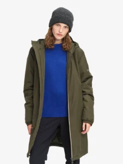 Parka Rainpack™ Warm 90 matelassée : coupe-vent mixte long imperméable MTD™ et pliable - Kaki