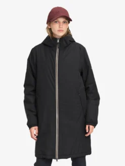 Parka Rainpack™ Warm 90 matelassée : coupe-vent mixte long imperméable MTD™ et pliable - Noir