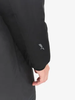 Parka Rainpack™ Warm 90 matelassée : coupe-vent mixte long imperméable MTD™ et pliable - Noir