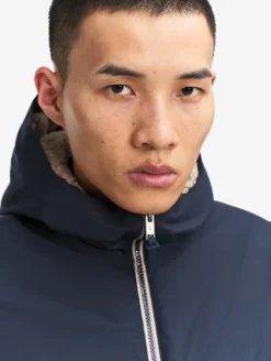 Parka Rainpack™ Warm 90+ sherpa : coupe-vent mixte long imperméable MTD™ et pliable - Bleu