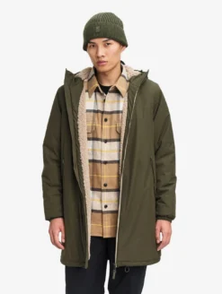 Parka Rainpack™ Warm 90+ sherpa : coupe-vent mixte long imperméable MTD™ et pliable - Kaki