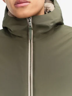 Parka Rainpack™ Warm 90+ sherpa : coupe-vent mixte long imperméable MTD™ et pliable - Kaki