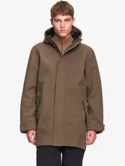 Parka Softshell de pluie longue - Marron