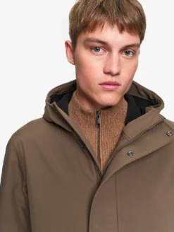 Parka Softshell de pluie longue - Marron