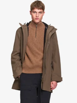 Parka Softshell de pluie longue - Marron