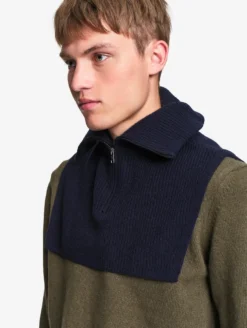 Plastron en laine mélangée - Bleu