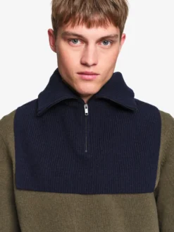 Plastron en laine mélangée - Bleu