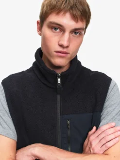 Polaire sans manches légère en sherpa T-KIT™ - Noir