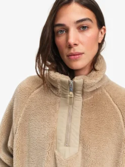 Polaire sherpa col camionneur - Beige