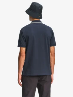 Polo Dry Fast™ à col rabattu avec logo sur la poitrine - Bleu