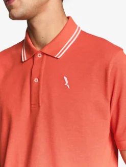 Polo Dry Fast™ à col rabattu avec logo sur la poitrine - Rouge