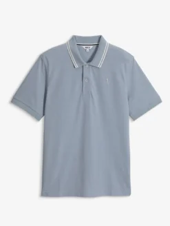 Polo Dry Fast™ à col rabattu avec logo sur la poitrine - Bleu