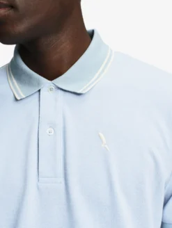 Polo Dry Fast™ à col rabattu avec logo sur la poitrine - Bleu