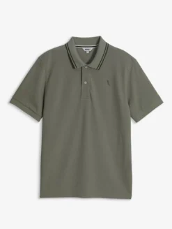 Polo Dry Fast™ à col rabattu avec logo sur la poitrine - Kaki