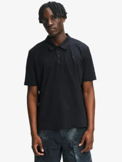 Polo Dry Fast™ TEXTILE® anti-UV avec logo sur la poitrine - Noir
