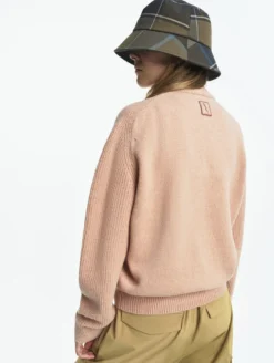 Pull camionneur en laine mélangée - Rose