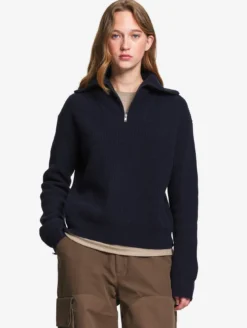 Pull camionneur en laine mérinos - Bleu