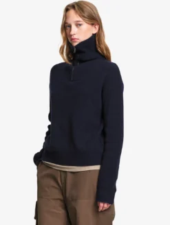 Pull camionneur en laine mérinos - Bleu