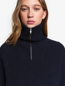 Pull camionneur en laine mérinos - Bleu