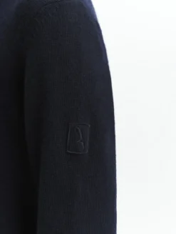 Pull à col camioneur en laine mélangée - Bleu