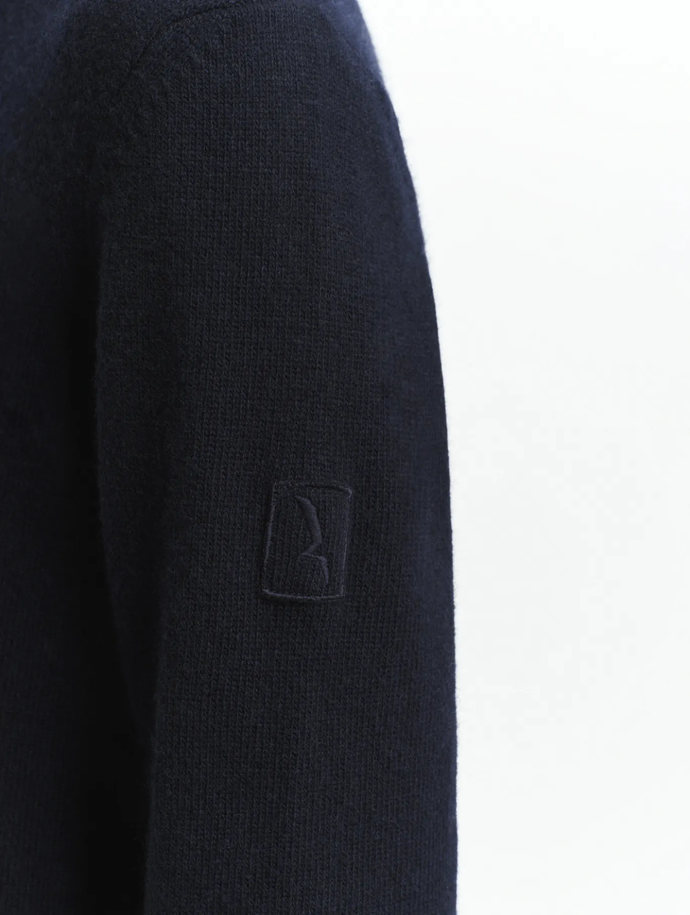 Pull à col camioneur en laine mélangée - Bleu