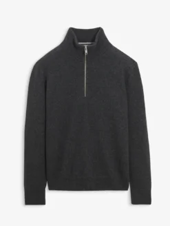 Pull à col camioneur en laine mélangée - Gris