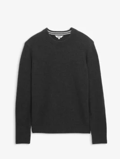 Pull col rond en laine mélangée - Gris