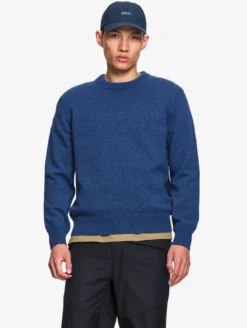 Pull col rond en laine mélangée - Gris