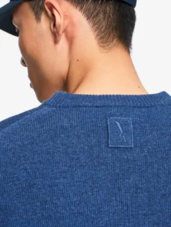Pull col rond en laine mélangée - Gris