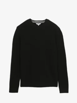 Pull col rond en laine mélangée - Noir