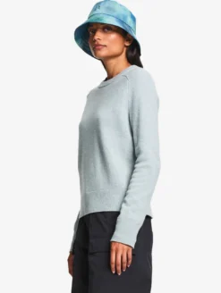 Pull col rond en laine mérinos - Bleu