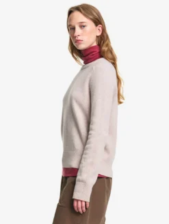 Pull col rond en laine mérinos - Gris