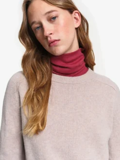 Pull col rond en laine mérinos - Gris