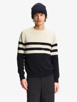 Pull marin en maille - Bleu