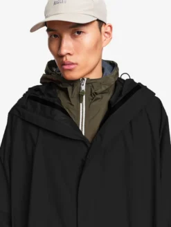 Rainpack™ Bike : Blouson mixte imperméable MTD™, long et compactable - Noir