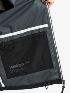 Rainpack™ 70 : coupe-vent mixte imperméable MTD™, court et pliable - Noir