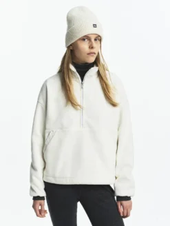 Sherpa moyenne col zippé - Blanc
