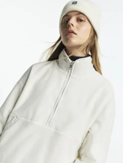 Sherpa moyenne col zippé - Blanc