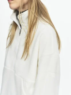 Sherpa moyenne col zippé - Blanc