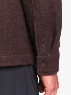 Surchemise en laine bouillie - Marron