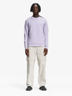 Sweatshirtcol ras du cou anti-UV avec poches zippées - Violet