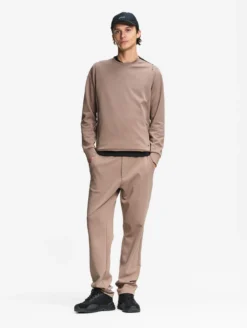 Sweatshirtcol ras du cou anti-UV avec poches zippées - Marron