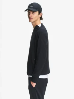 Sweatshirtcol ras du cou anti-UV avec poches zippées - Noir