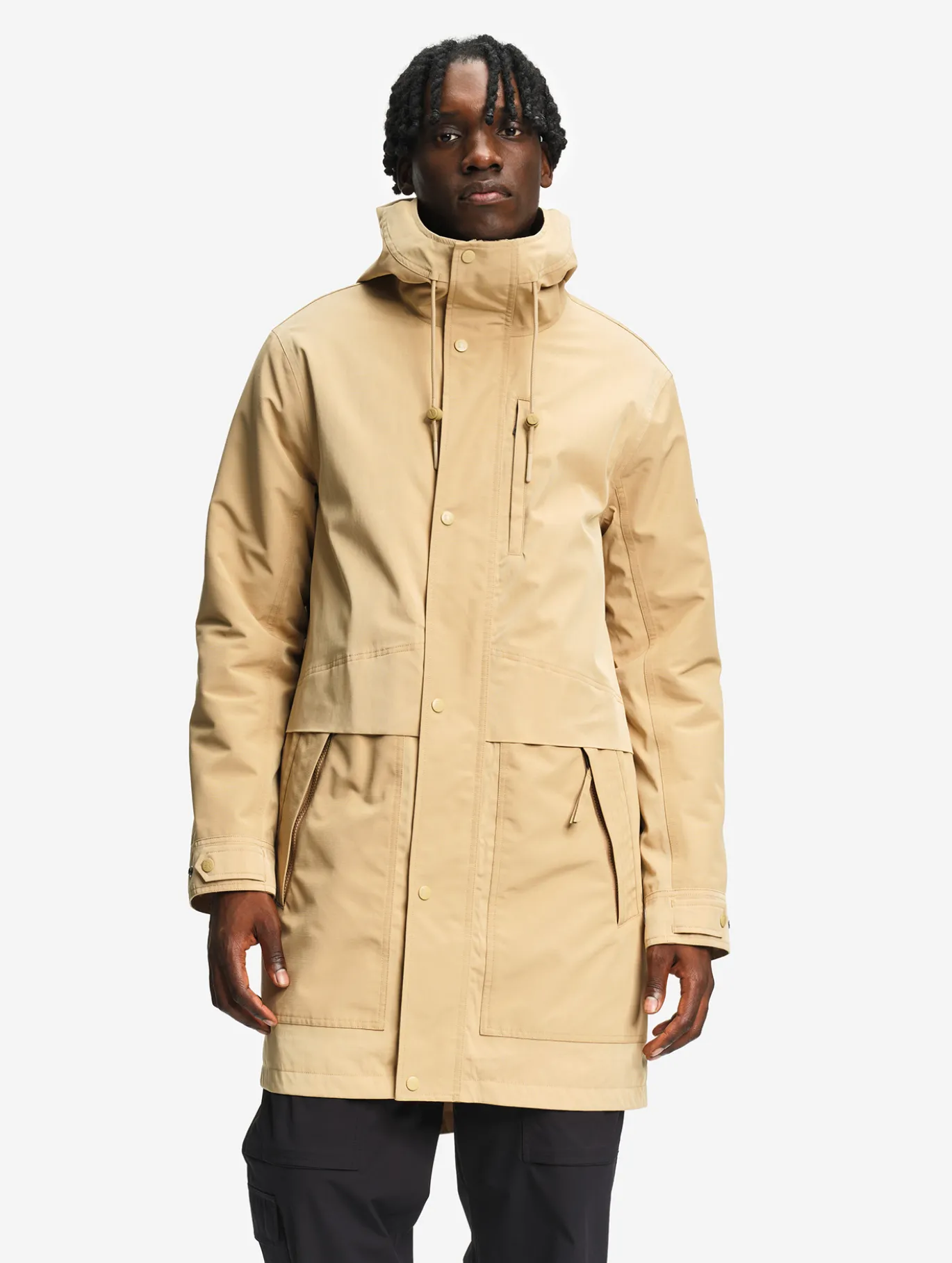 T-KIT™ Parka longue en coton avec 3 poches zippées MTD™ - Beige