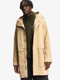 T-KIT™ Parka longue en coton avec 3 poches zippées MTD™ - Beige
