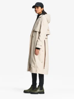 Trench-coat long avec ouverture côtés MTD™ - Gris