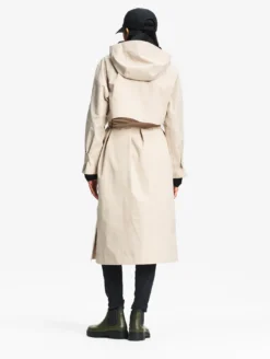 Trench-coat long avec ouverture côtés MTD™ - Gris