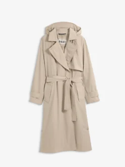Trench-coat long avec ouverture côtés MTD™ - Gris