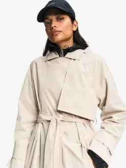 Trench-coat long avec ouverture côtés MTD™ - Gris